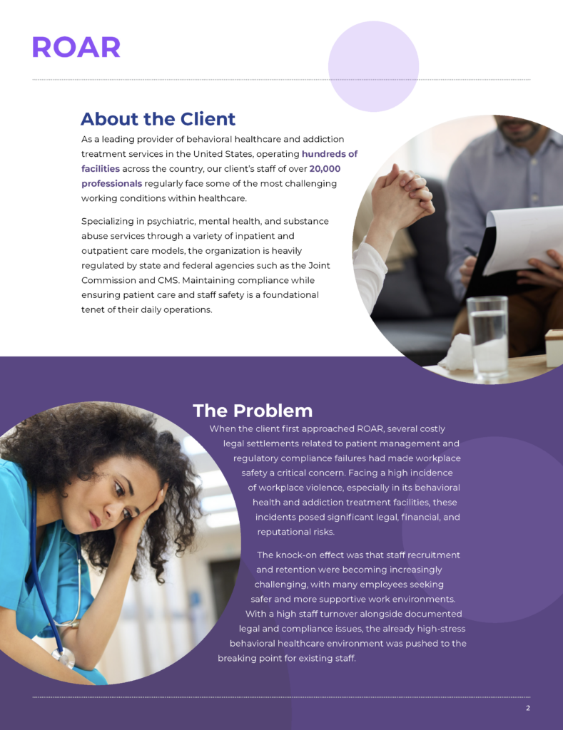 preview of page 2 of the national behavioral healthcare case study